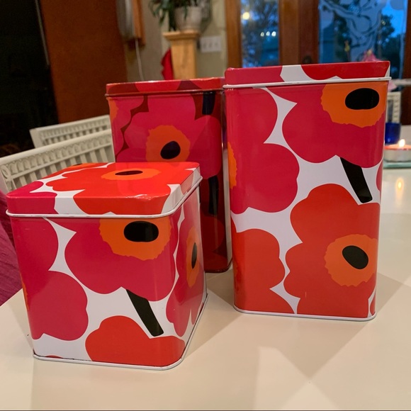 MARIMEKKO tin container with lid, Unikko - Picture 13 of 13